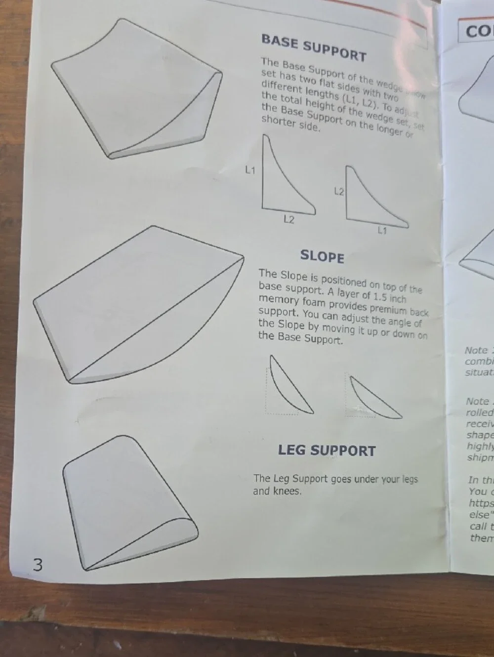 Lenora Adjustable Orthopedic Bed Wedge Pillow Set - White And Light Blue.